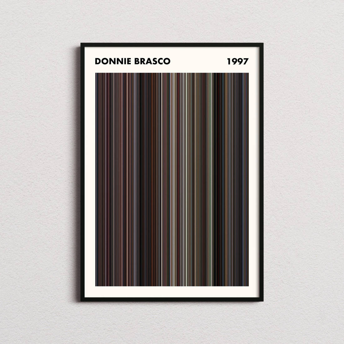 Donnie Brasco Movie Barcode Poster - Simplified