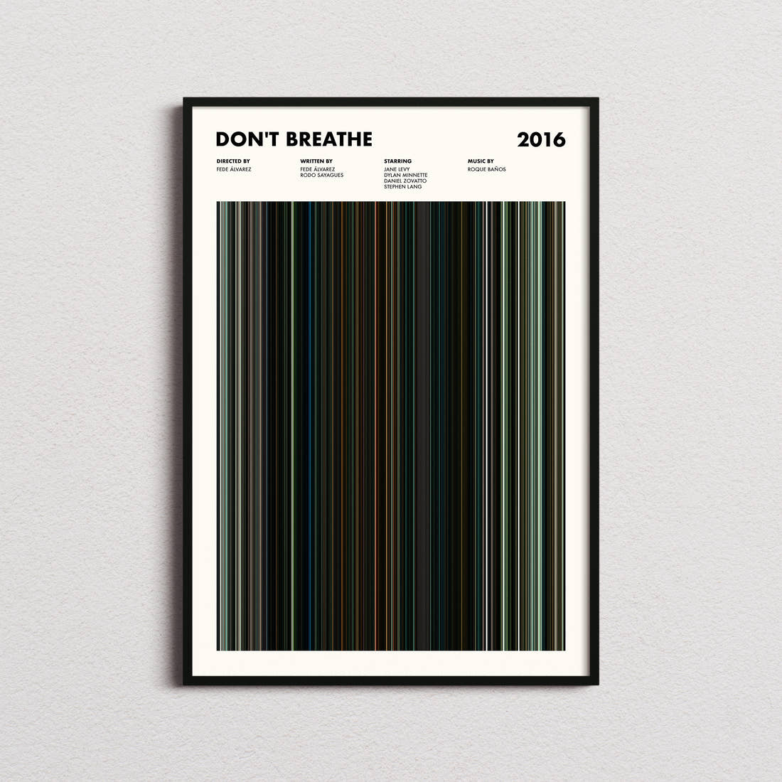 Don't Breathe Movie Barcode Poster