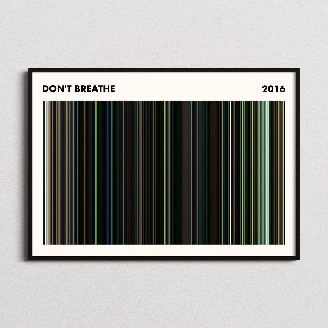 Don't Breathe Movie Barcode Poster - Simplified