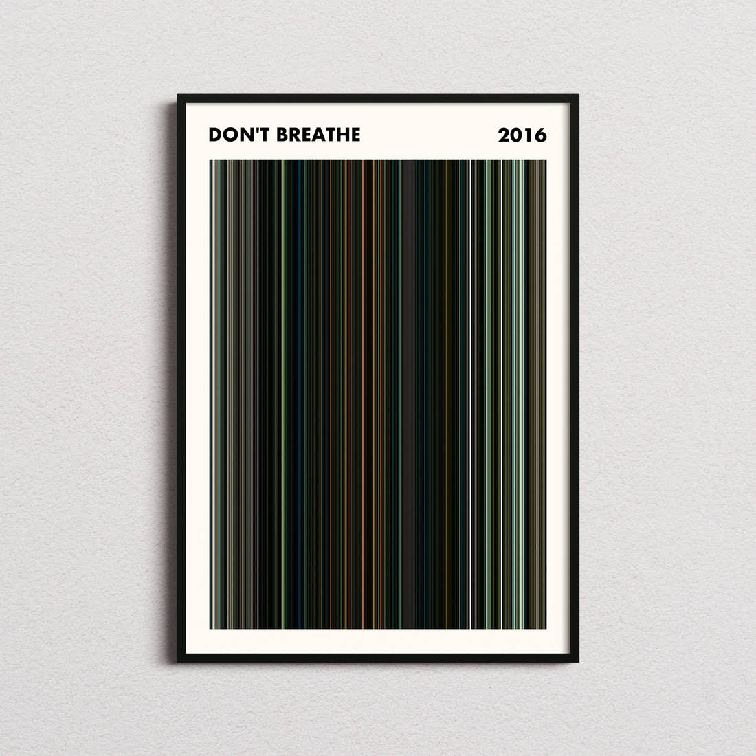 Don't Breathe Movie Barcode Poster - Simplified