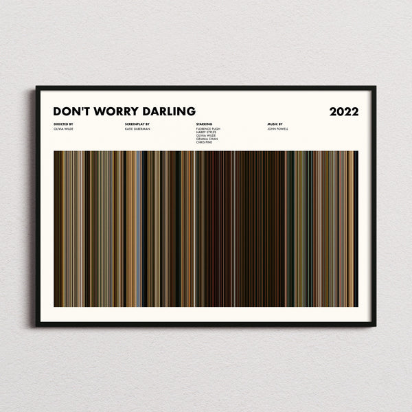 Don't Worry Darling Movie Barcode Poster