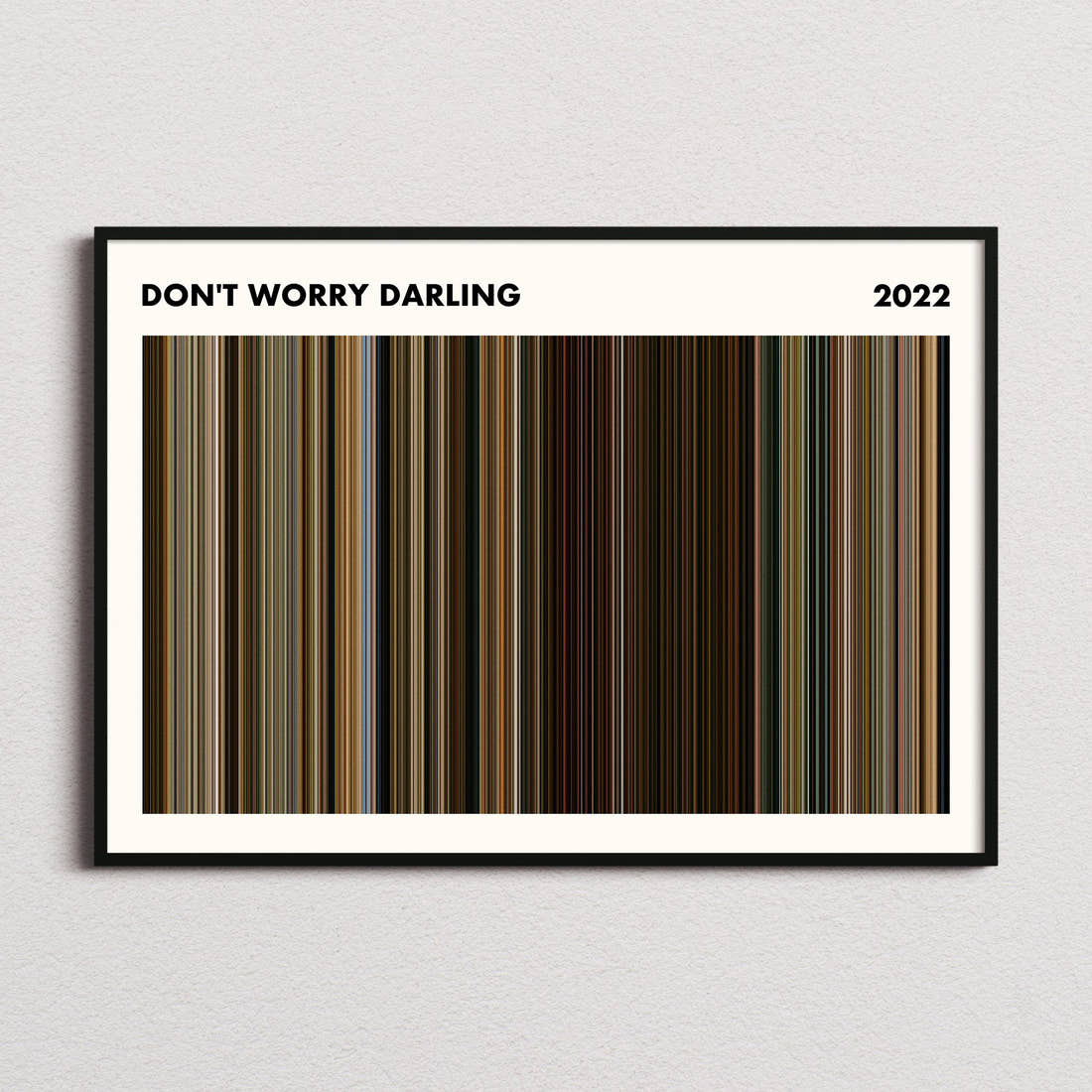 Don't Worry Darling Movie Barcode Poster - Simplified