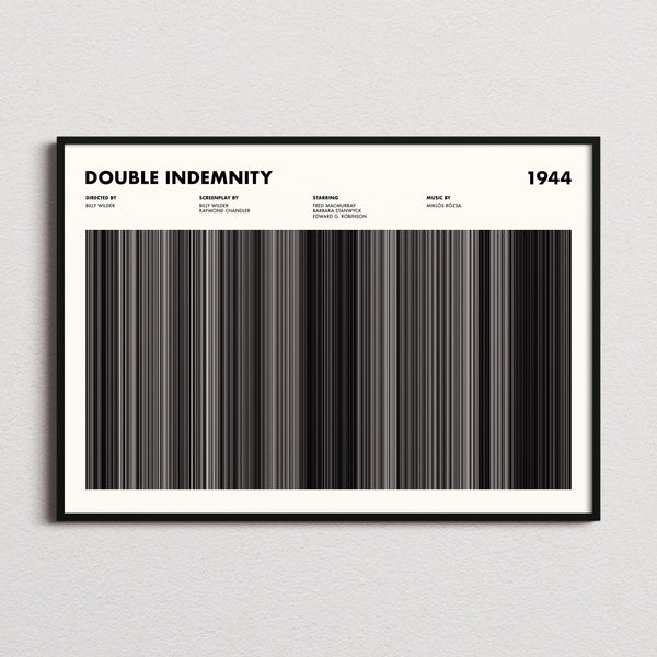 Double Indemnity Movie Barcode Poster