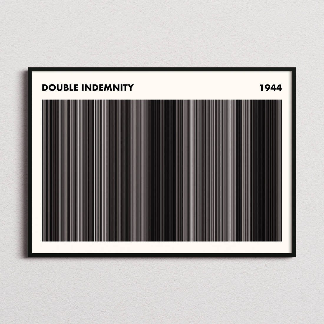 Double Indemnity Movie Barcode Poster - Simplified