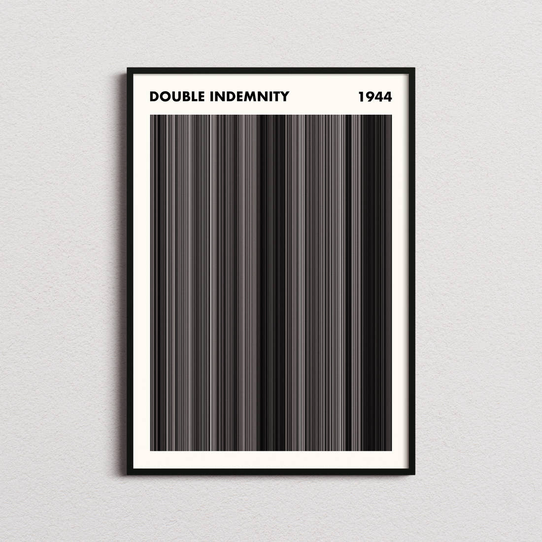 Double Indemnity Movie Barcode Poster - Simplified