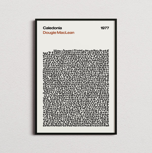 Dougie Maclean Caledonia Lyric Print