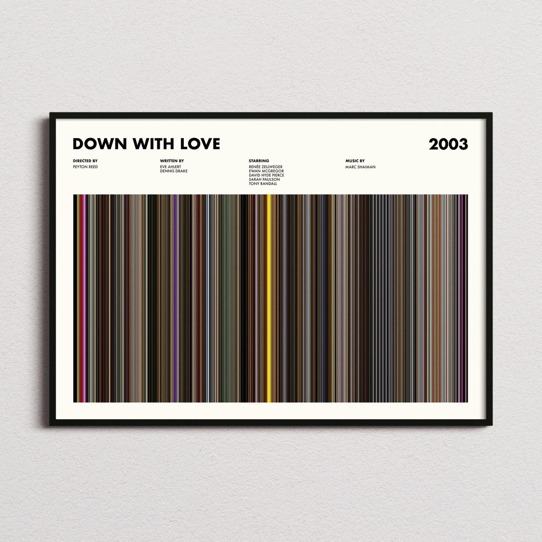 Down With Love Movie Barcode Poster