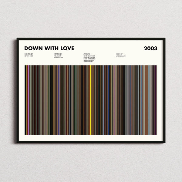 Down With Love Movie Barcode Poster
