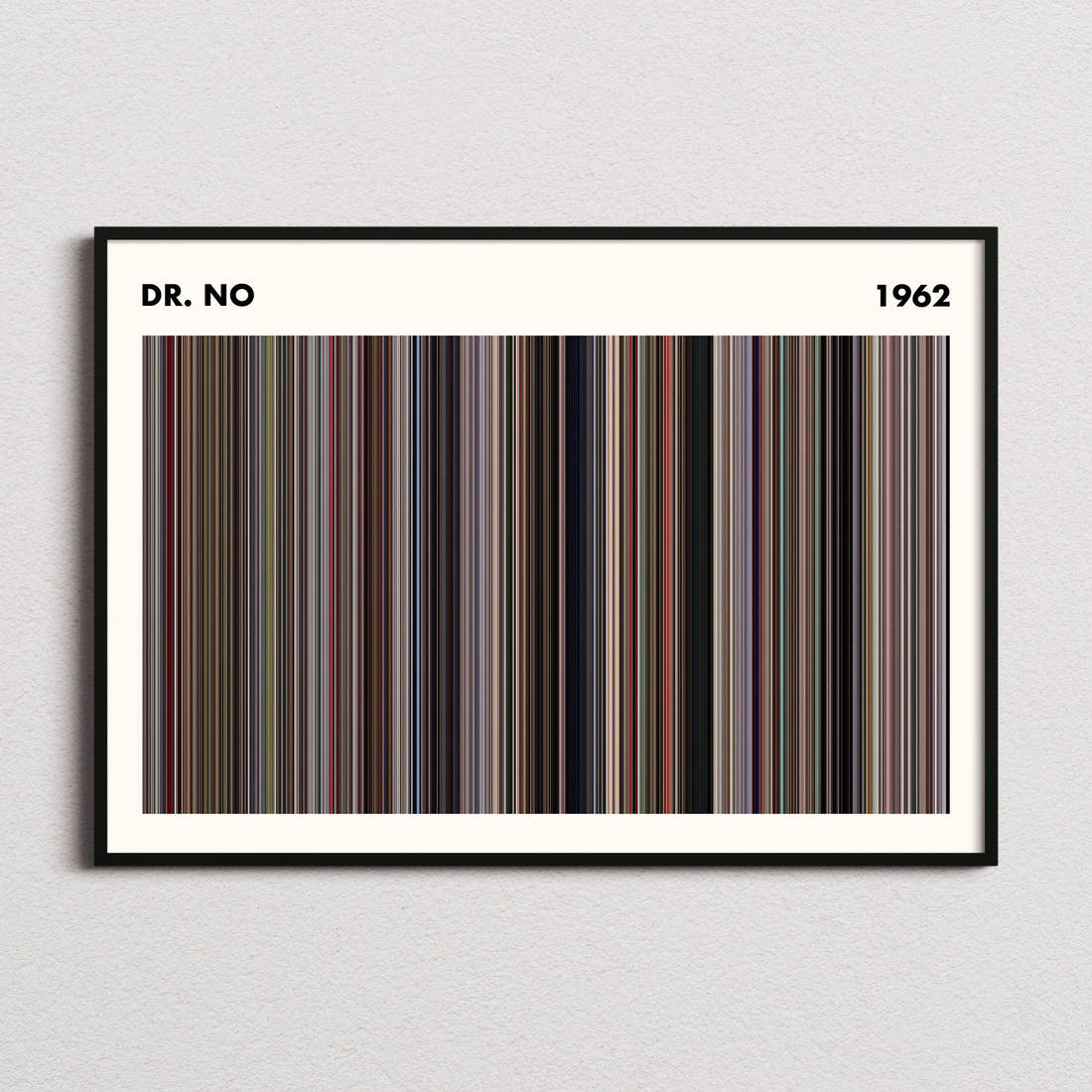 Dr. No Movie Barcode Poster - Simplified