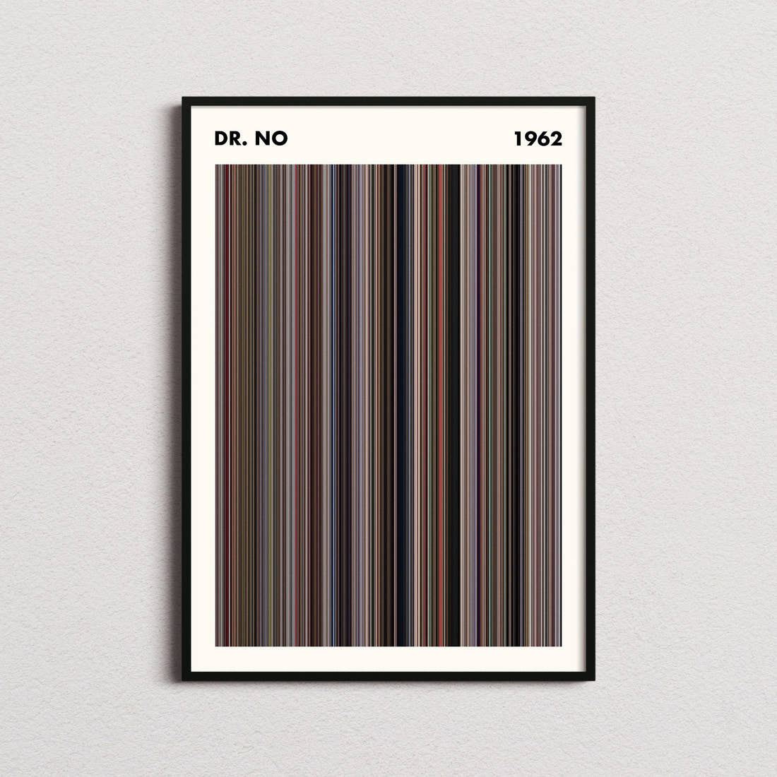 Dr. No Movie Barcode Poster - Simplified