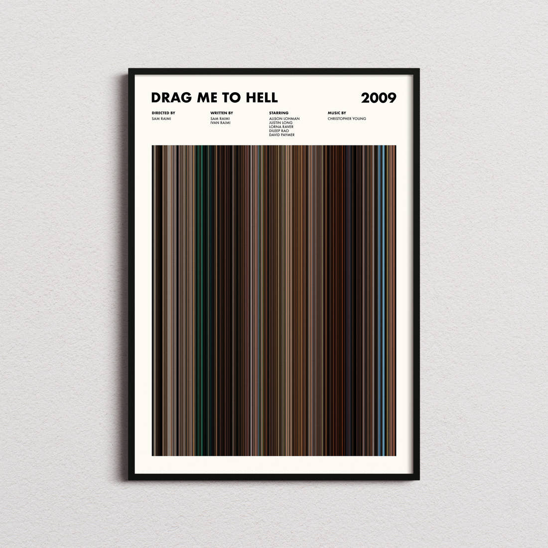 Drag Me to Hell Movie Barcode Poster