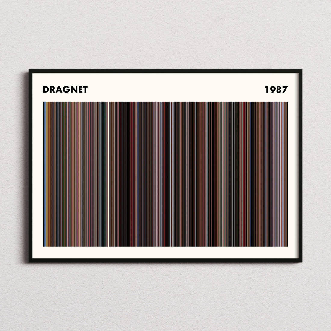 Dragnet Movie Barcode Poster - Simplified