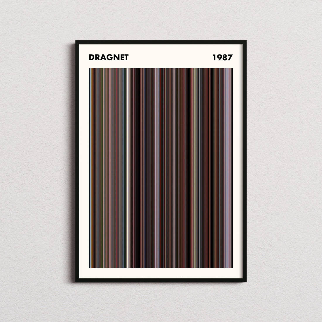 Dragnet Movie Barcode Poster - Simplified