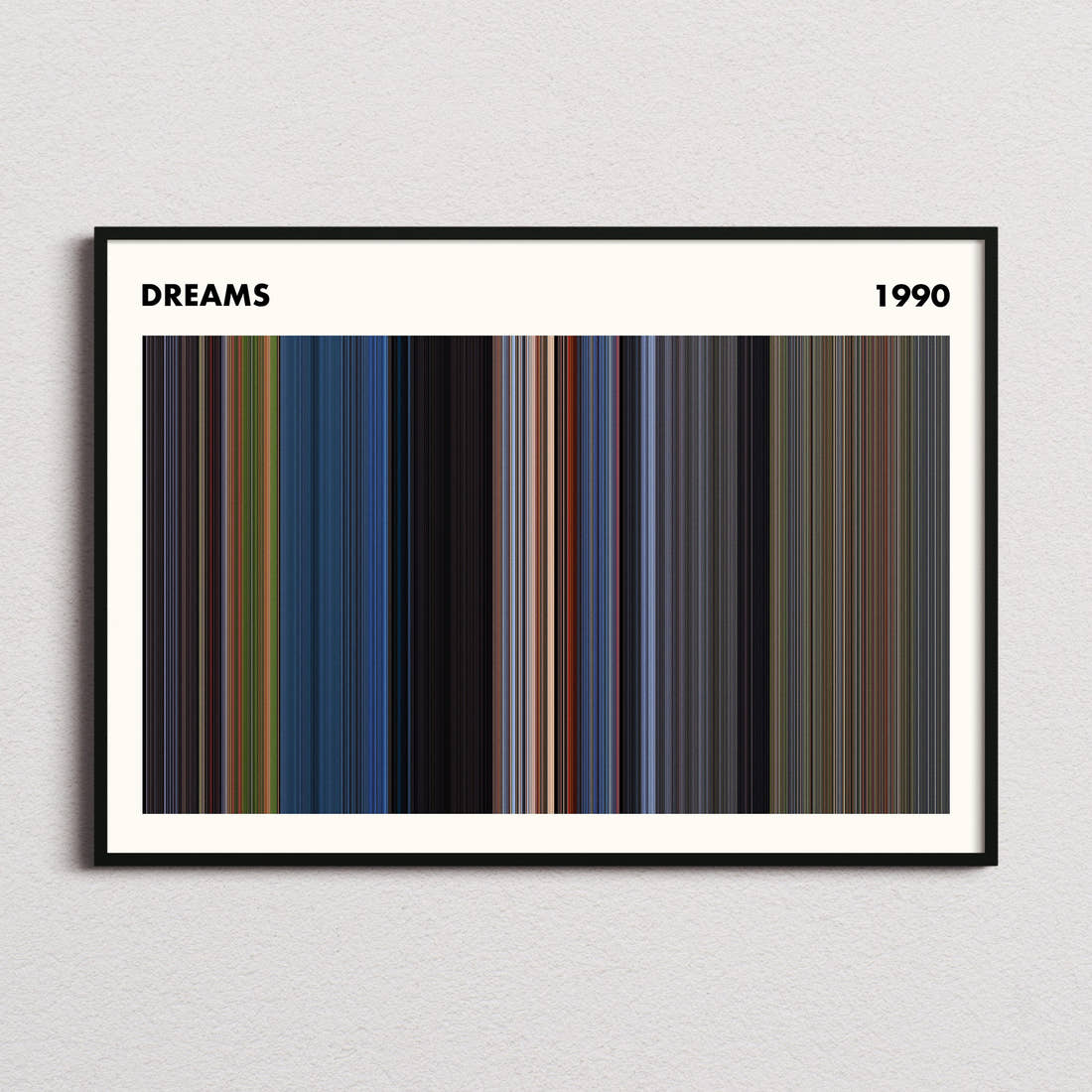 Dreams Movie Barcode Poster - Simplified
