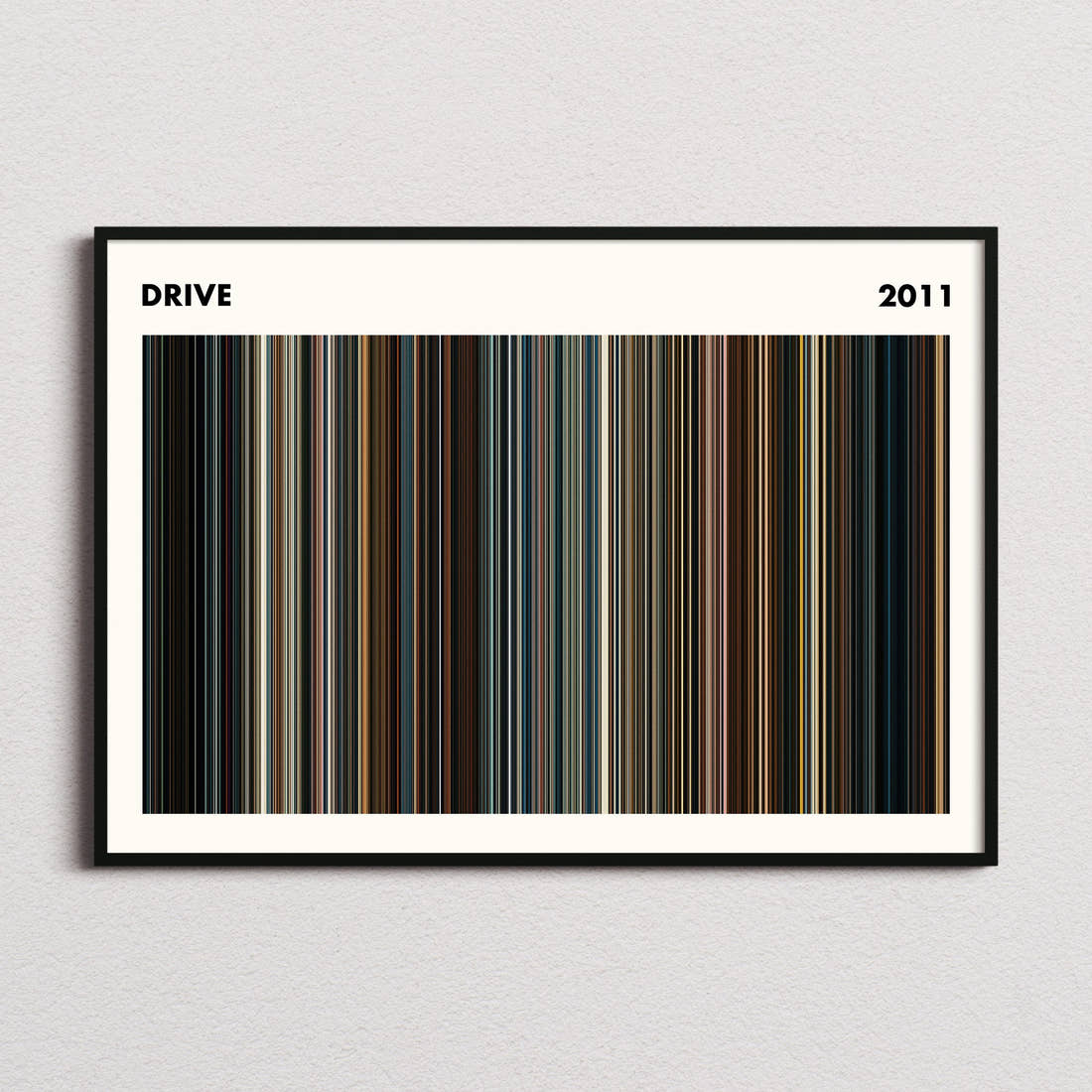 Drive Movie Barcode Poster - Simplified