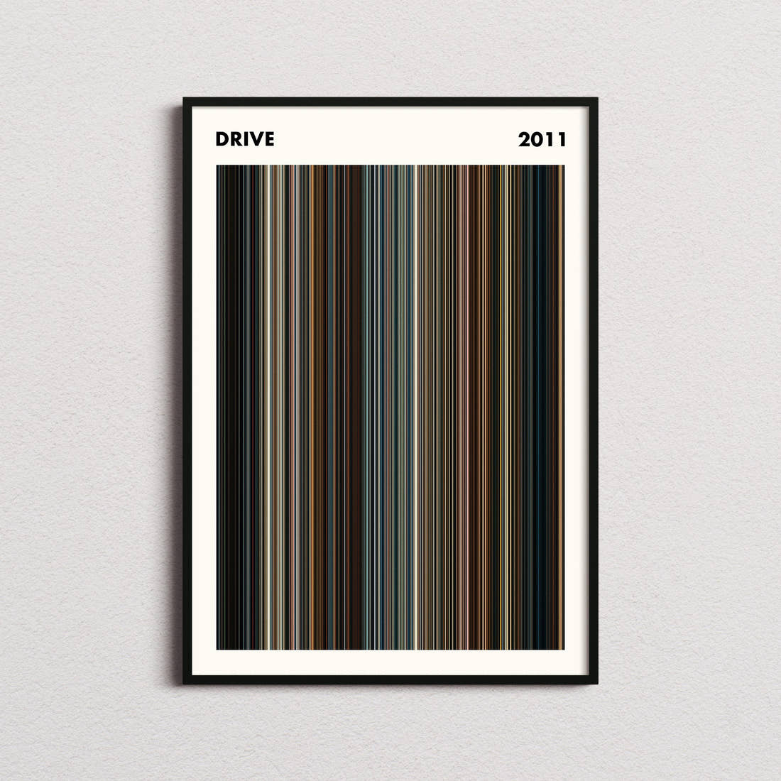 Drive Movie Barcode Poster - Simplified