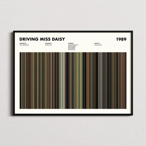 Driving Miss Daisy Movie Barcode Poster