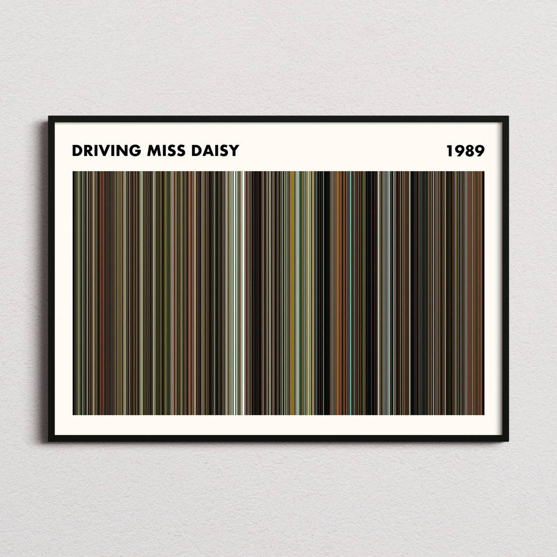 Driving Miss Daisy Movie Barcode Poster - Simplified