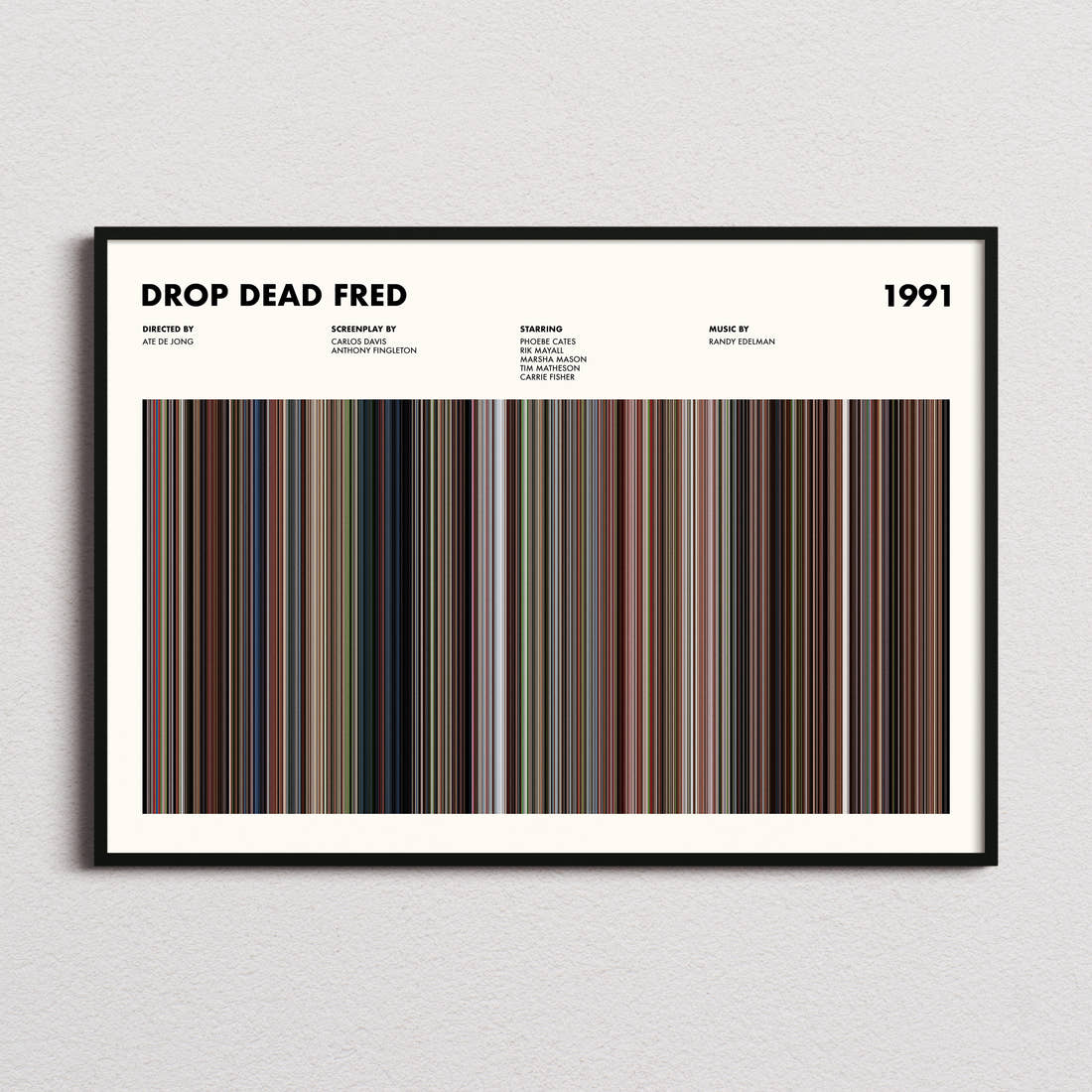 Drop Dead Fred Movie Barcode Poster