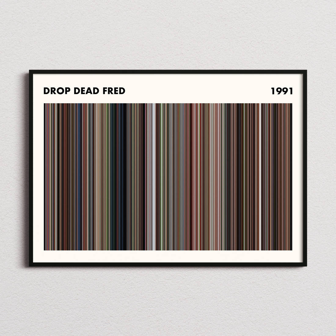 Drop Dead Fred Movie Barcode Poster - Simplified