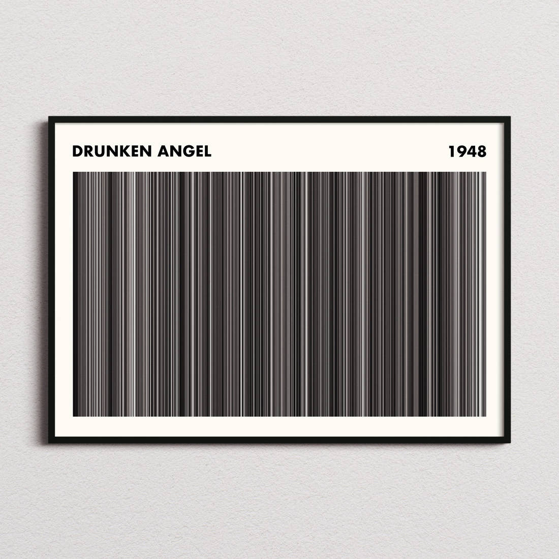Drunken Angel Movie Barcode Poster - Simplified