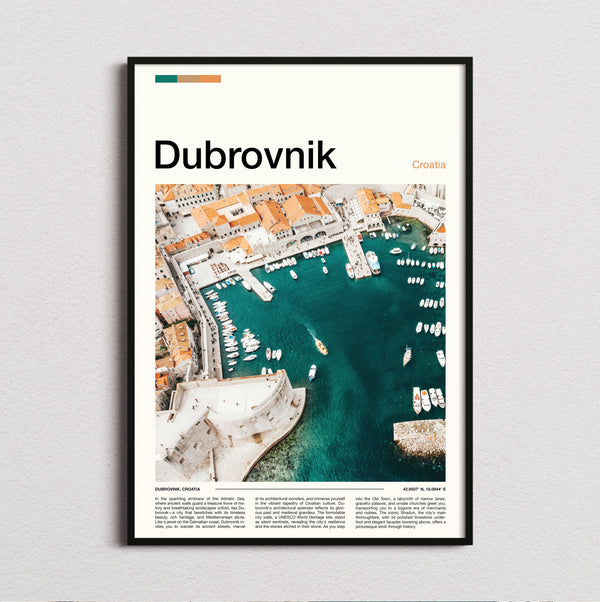 Dubrovnik - Old Harbour - Travel Print