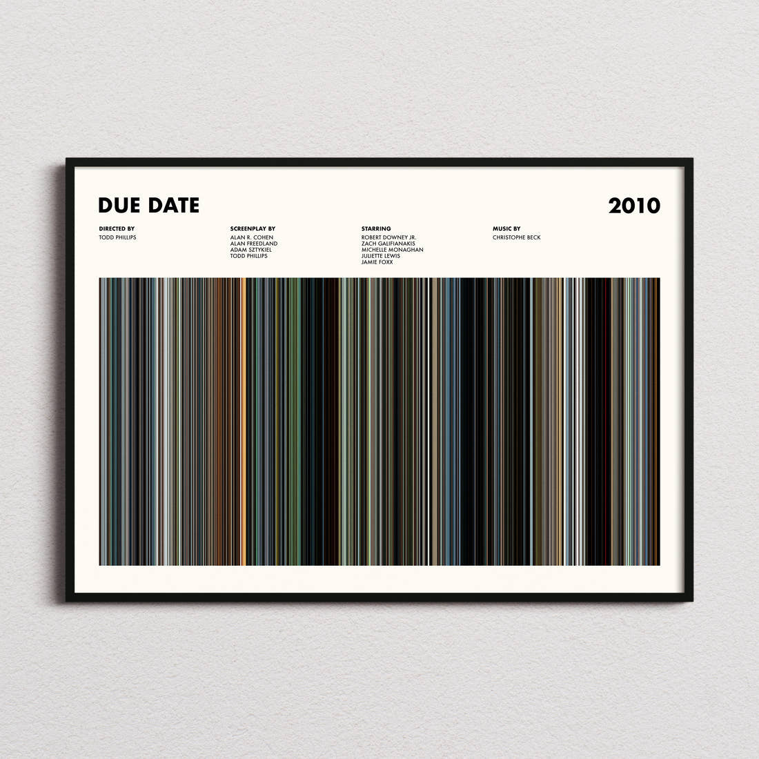Due Date Movie Barcode Poster