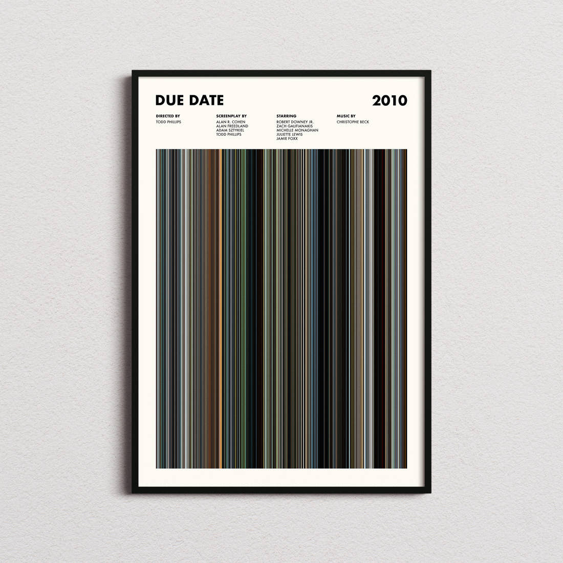 Due Date Movie Barcode Poster