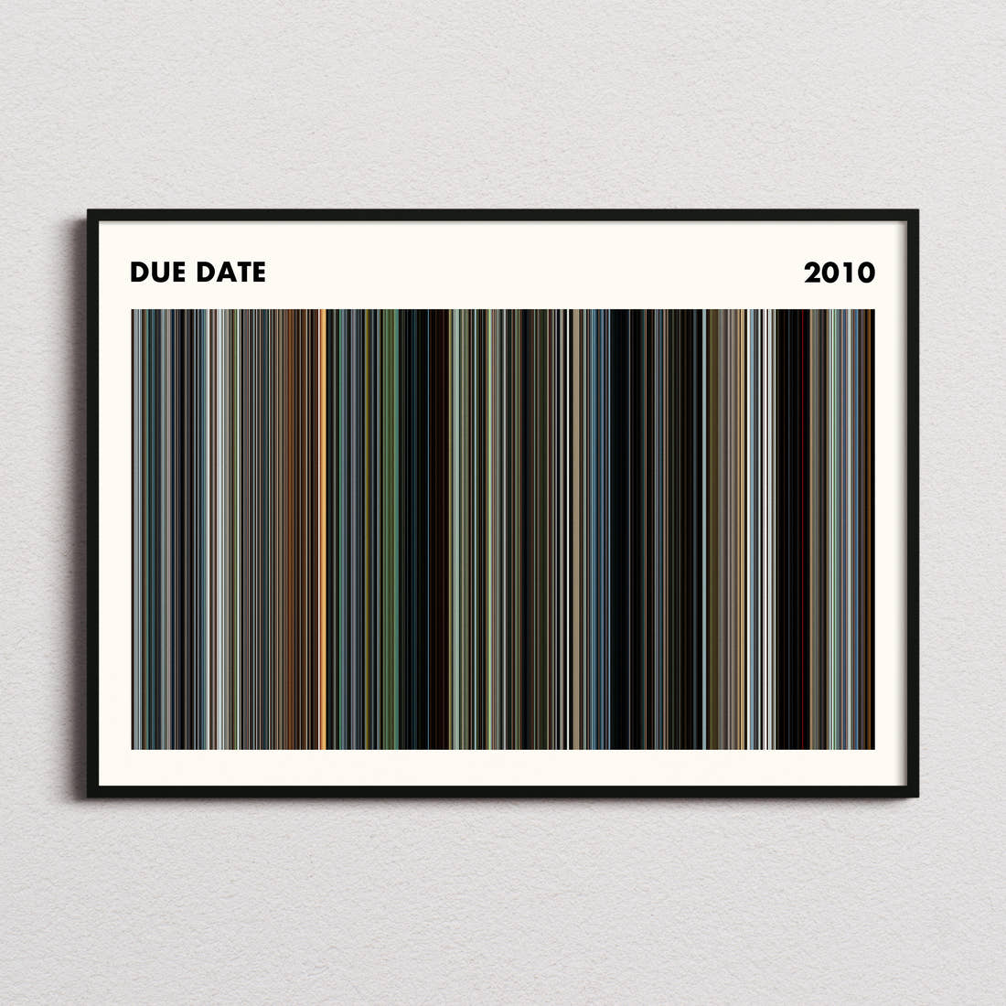 Due Date Movie Barcode Poster - Simplified