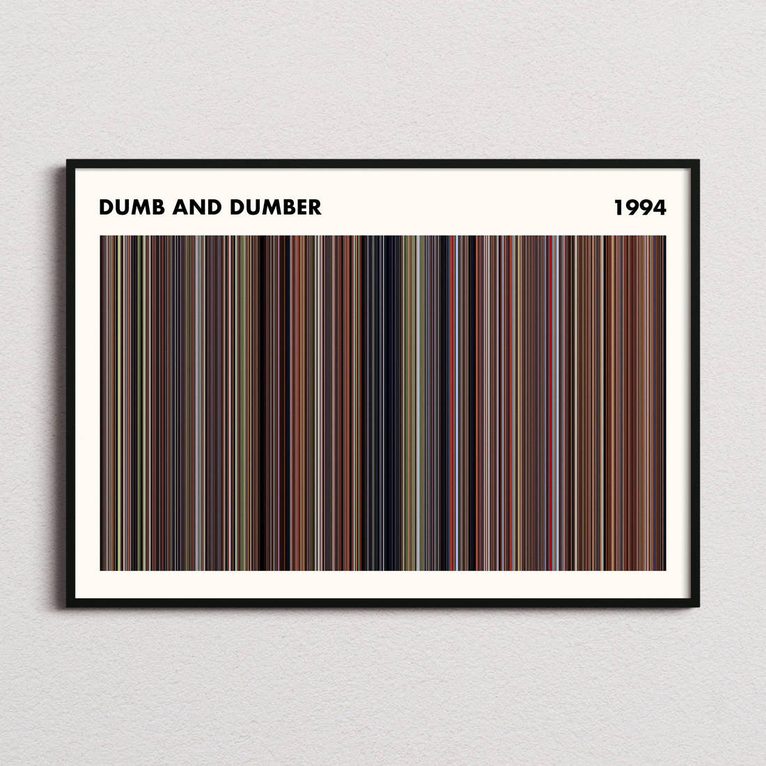 Dumb and Dumber Movie Barcode Poster - Simplified