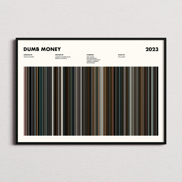 Dumb Money Movie Barcode Poster