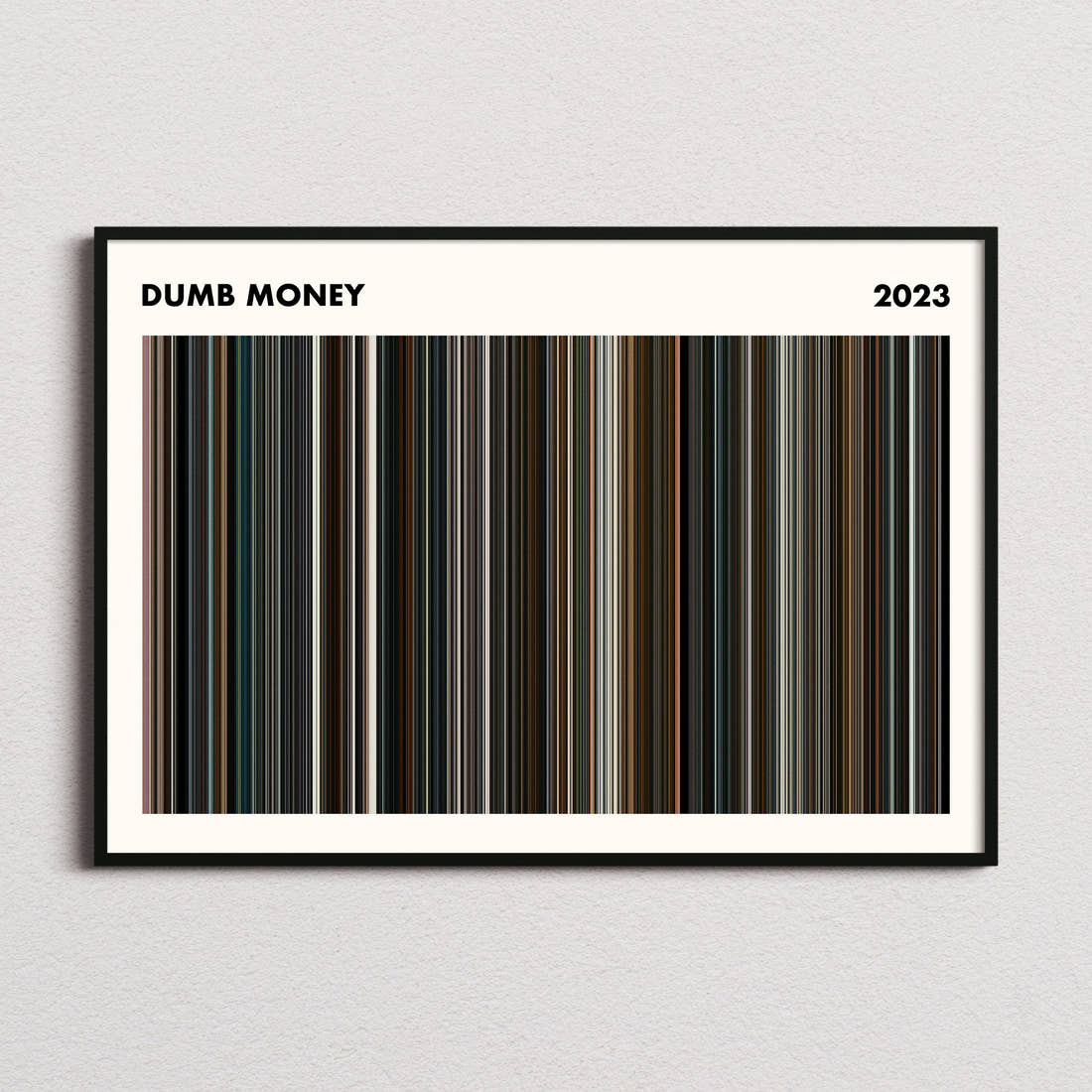 Dumb Money Movie Barcode Poster - Simplified