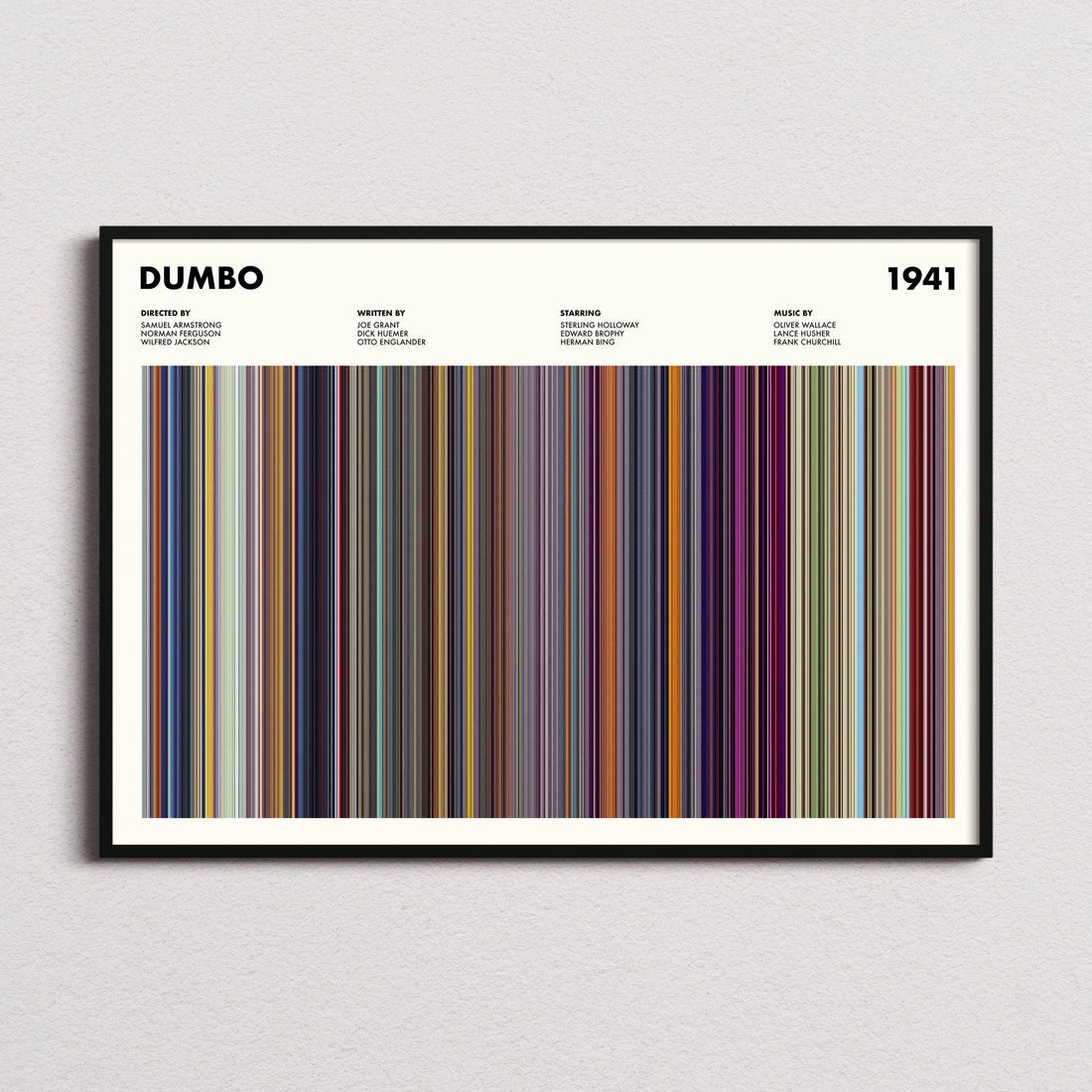 Dumbo Movie Barcode Poster
