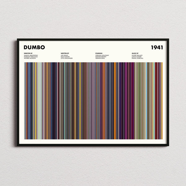 Dumbo Movie Barcode Poster