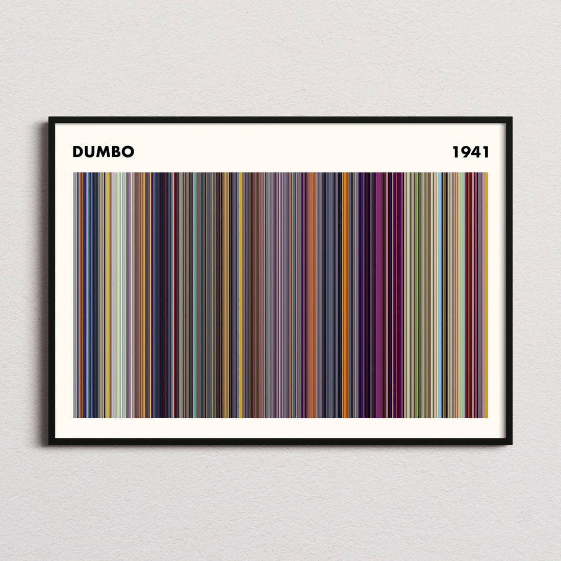 Dumbo Movie Barcode Poster - Simplified