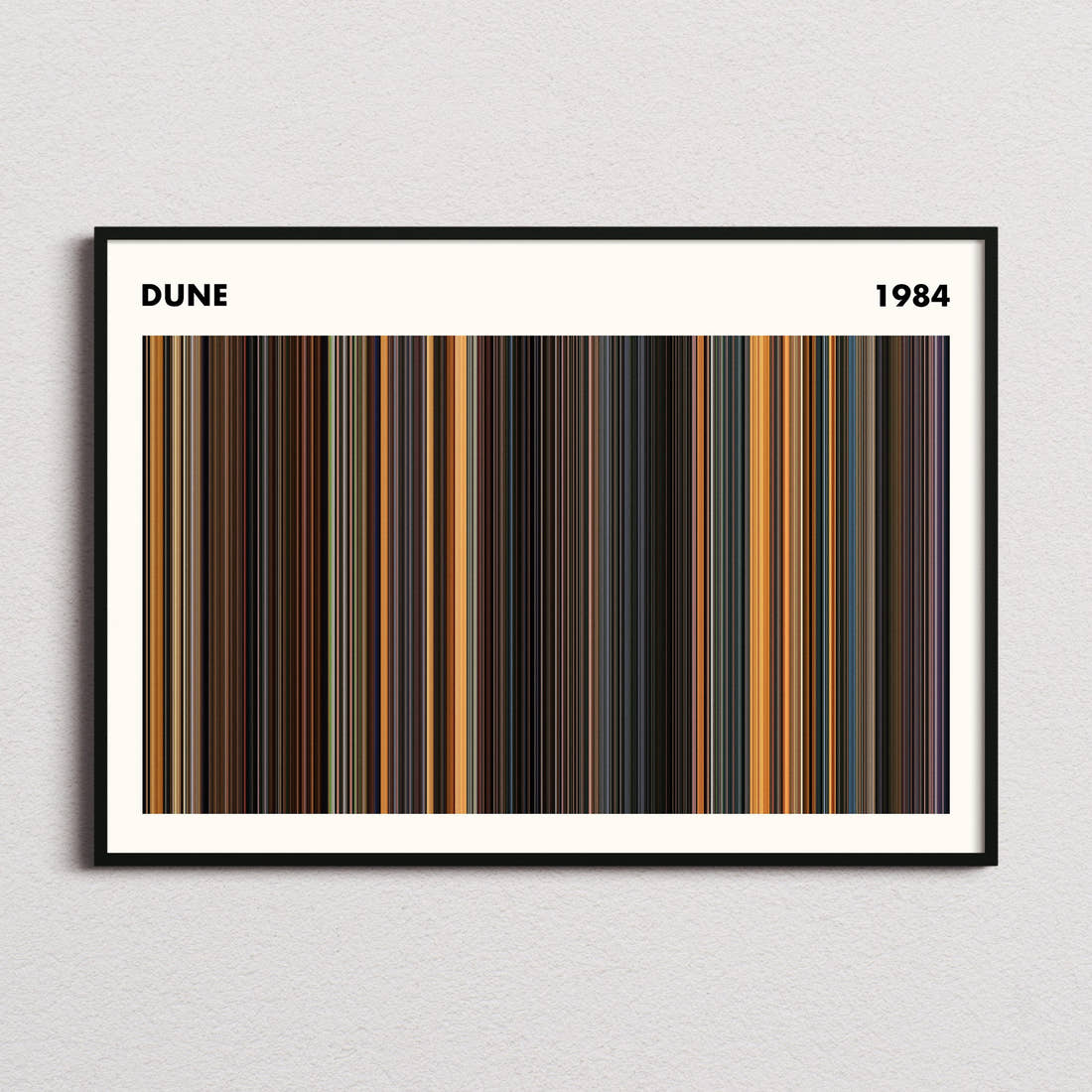 Dune 1984 Movie Barcode Poster - Simplified