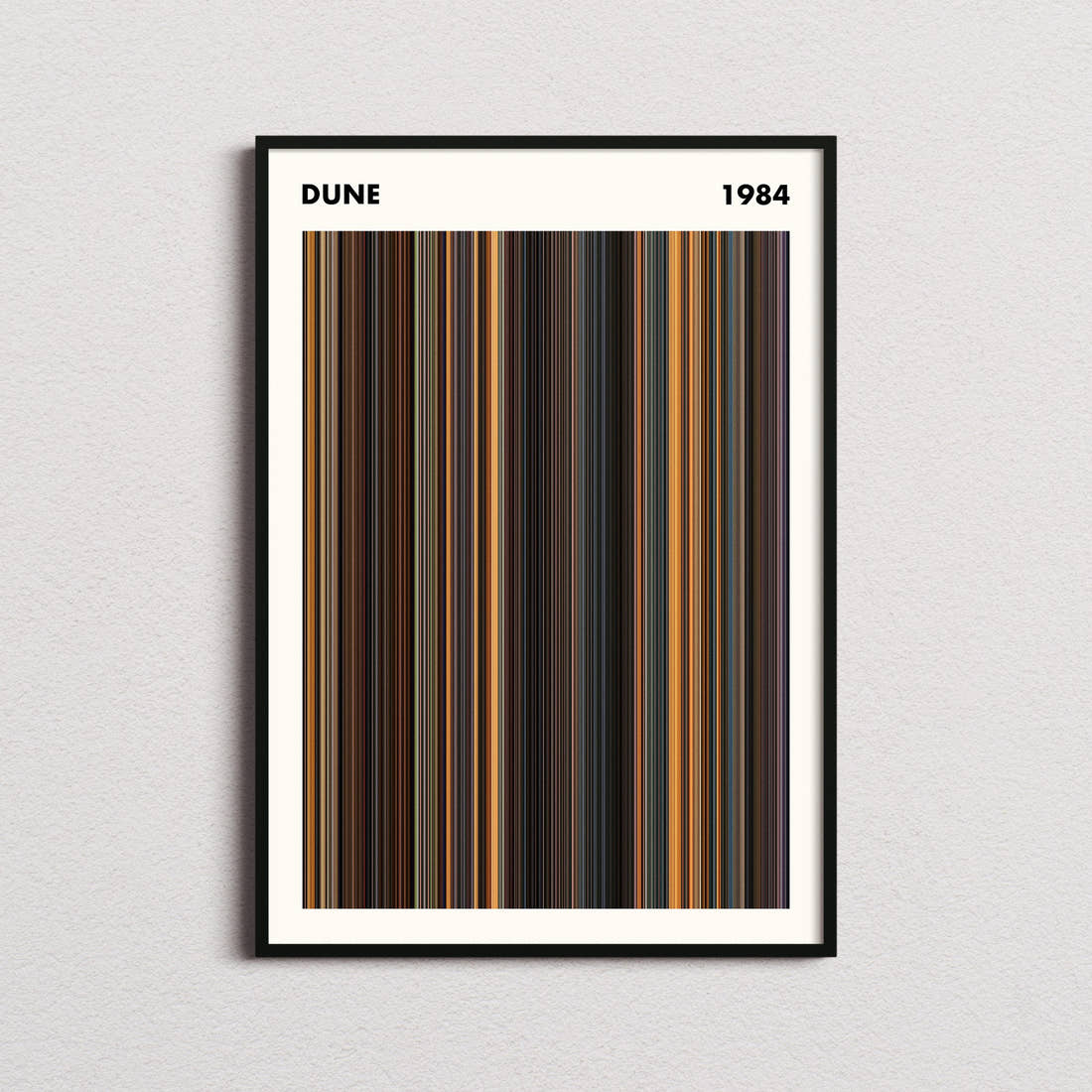Dune 1984 Movie Barcode Poster - Simplified