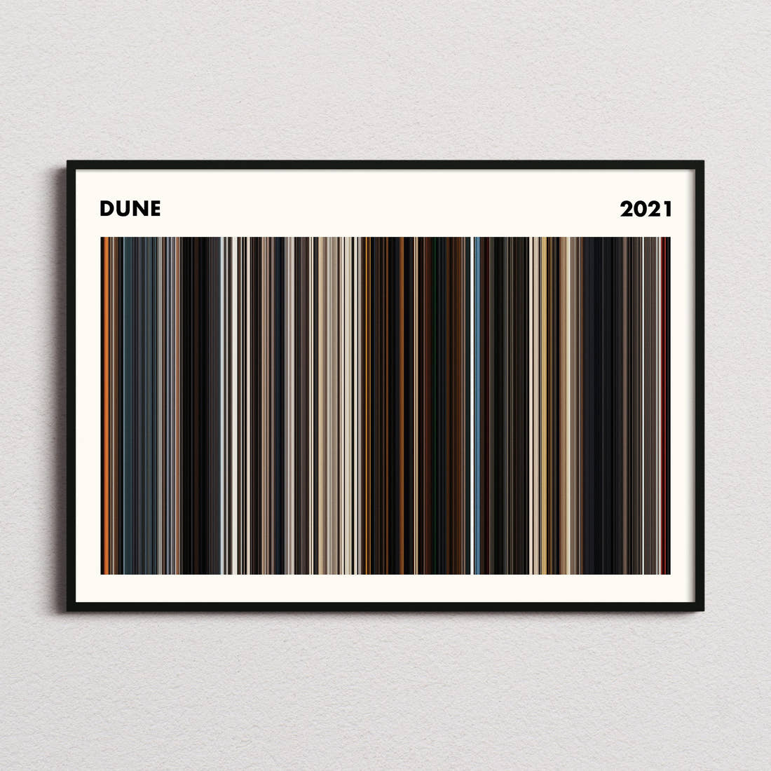 Dune 2021 Movie Barcode Poster - Simplified