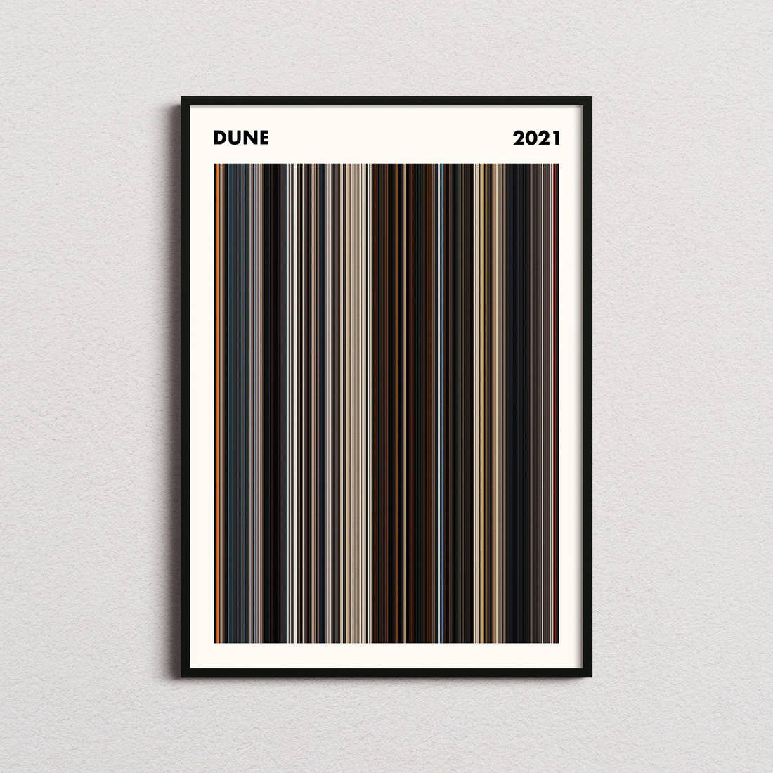 Dune 2021 Movie Barcode Poster - Simplified