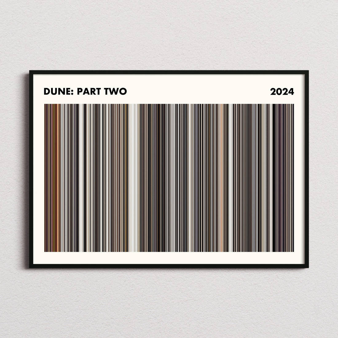 Dune: Part Two Movie Barcode Poster - Simplified
