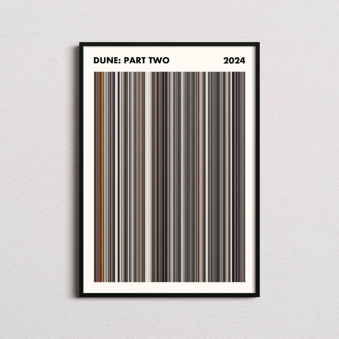 Dune: Part Two Movie Barcode Poster - Simplified