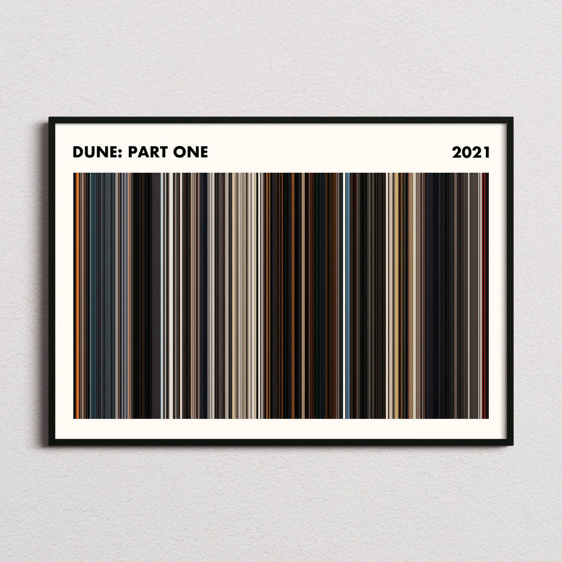 Dune: Part One Movie Barcode Poster - Simplified