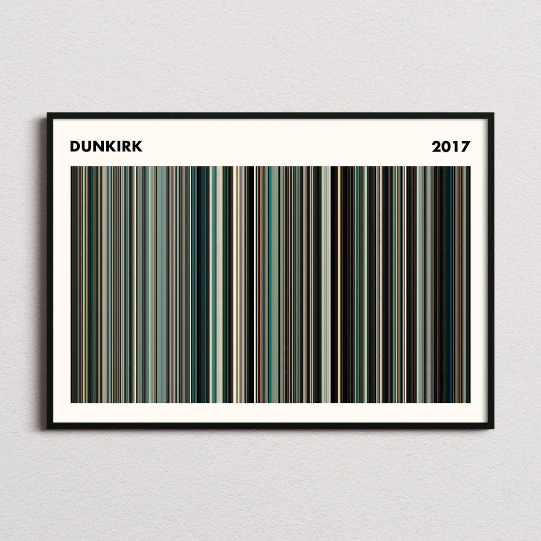 Dunkirk Movie Barcode Poster - Simplified