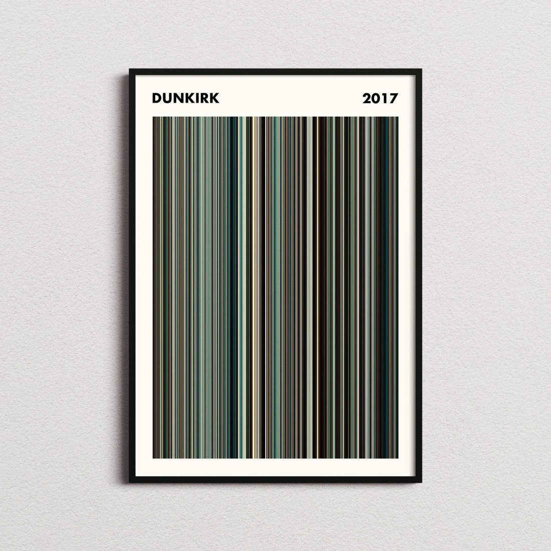 Dunkirk Movie Barcode Poster - Simplified