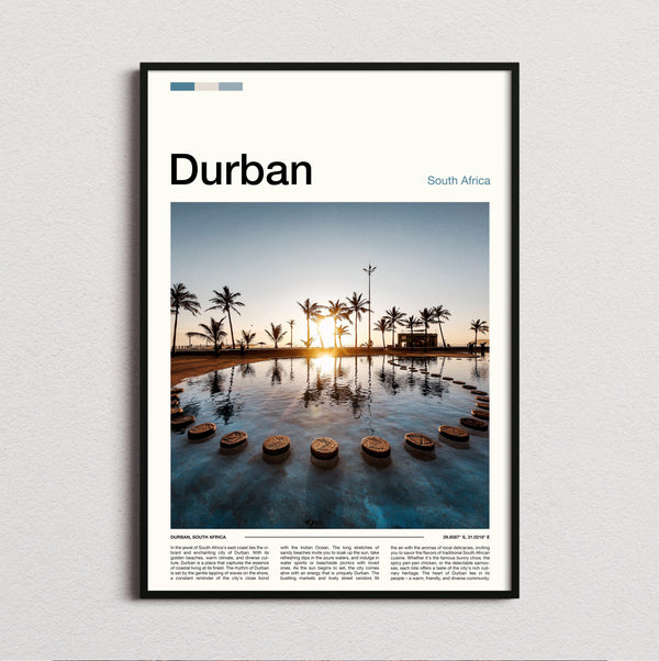 Durban - Sunset Over The Water - Travel Print