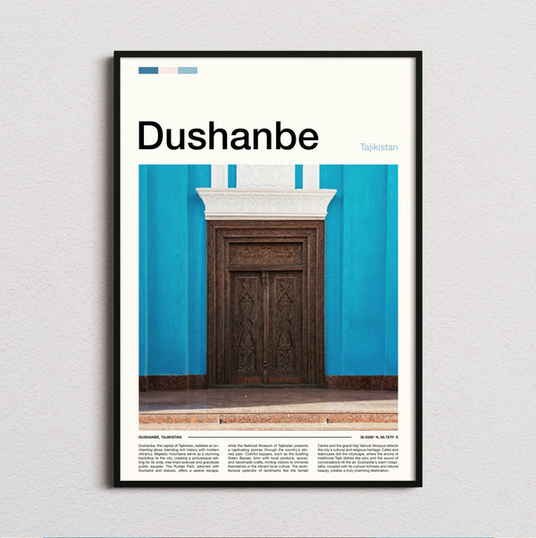 Dushanbe - Carved Wooden Door - Travel Print