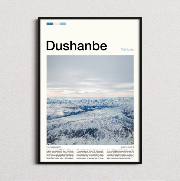 Dushanbe - Snowy Mountains - Travel Print