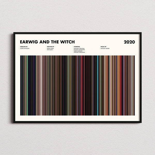 Earwig and the Witch Movie Barcode Poster