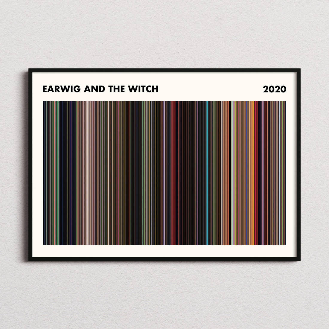 Earwig and the Witch Movie Barcode Poster - Simplified