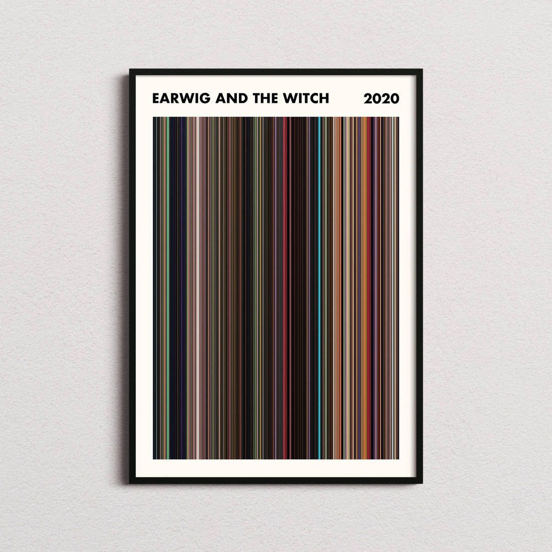 Earwig and the Witch Movie Barcode Poster - Simplified